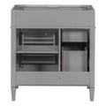 30'' Bathroom Vanity With Top Sink, Modern Bathroom Storage Cabinet With 2 Drawers And A Tip Out Drawer, Single Sink Bathroom Vanity Grey Bathroom Mdf