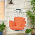 Hanging Egg Chairhammock Swing Chair With Hanging Kit,Orange Orange Rust Resistant Frame Garden & Outdoor Modern Aluminium