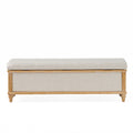 Osgood Storage Ottoman White Fabric