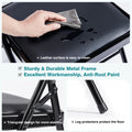 Folding Chair 2 Pack, Leather Padded Folding Chairs, Sturdy Metal Foldable Chairs, For Home, Office, Party, Black 2 Pack Black Stainless Steel