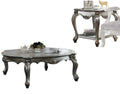 Antique Platinum 1 Shelf End Table Silver Primary Living Space Traditional Shelves Square Wood