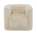 Beige Swivel Accent Chair Beige Primary Living Space Linen