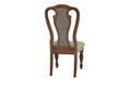 Set Of 2 Dining Chairs Upholstered Tufted Unique Design Chairs Back Cushion Seat Dining Room Brown Brown Dining Room Contemporary,Modern,Transitional Dining Chairs Solid Wood