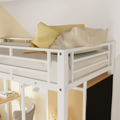 Twin Size Metal Loft Bed With Built In Wardrobe, Desk And Shelves, Black Expected Arrival Time: 9.3 Box Spring Not Required Twin White Metal Mdf Metal