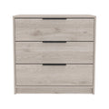 Kaia 3 Drawers Dresser, Superior Top Light Gray Gray Drawer 3 Drawers Bedroom Shelf Modern Particle Board Particle Board