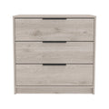 Kaia 3 Drawers Dresser, Superior Top Light Gray Gray Bedroom Modern Particle Board Particle Board