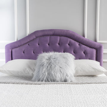 Queen&Full Sized Headboard Full Light Purple Fabric