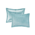 Faux Fur Comforter Mini Set King Teal Blue Polyester