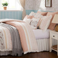 9 Piece Cotton Percale Comforter Set Blush King King Blush Polyester