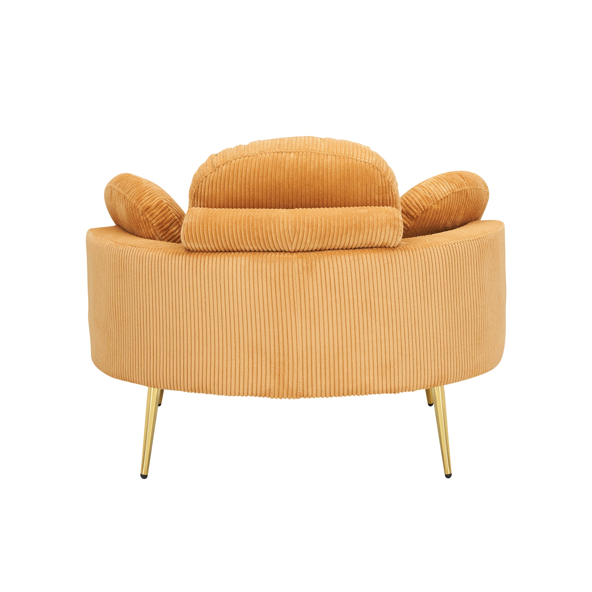 3206Yellow Comfortable Seating Suitable For Small Apartment Bedroom Space Balcony Small Sofa Bed Lazy Small Sofa Sofa With Small Coffee Table Lunch Break Leisure Afternoon Tea Time Yellow Corduroy 1 Seat