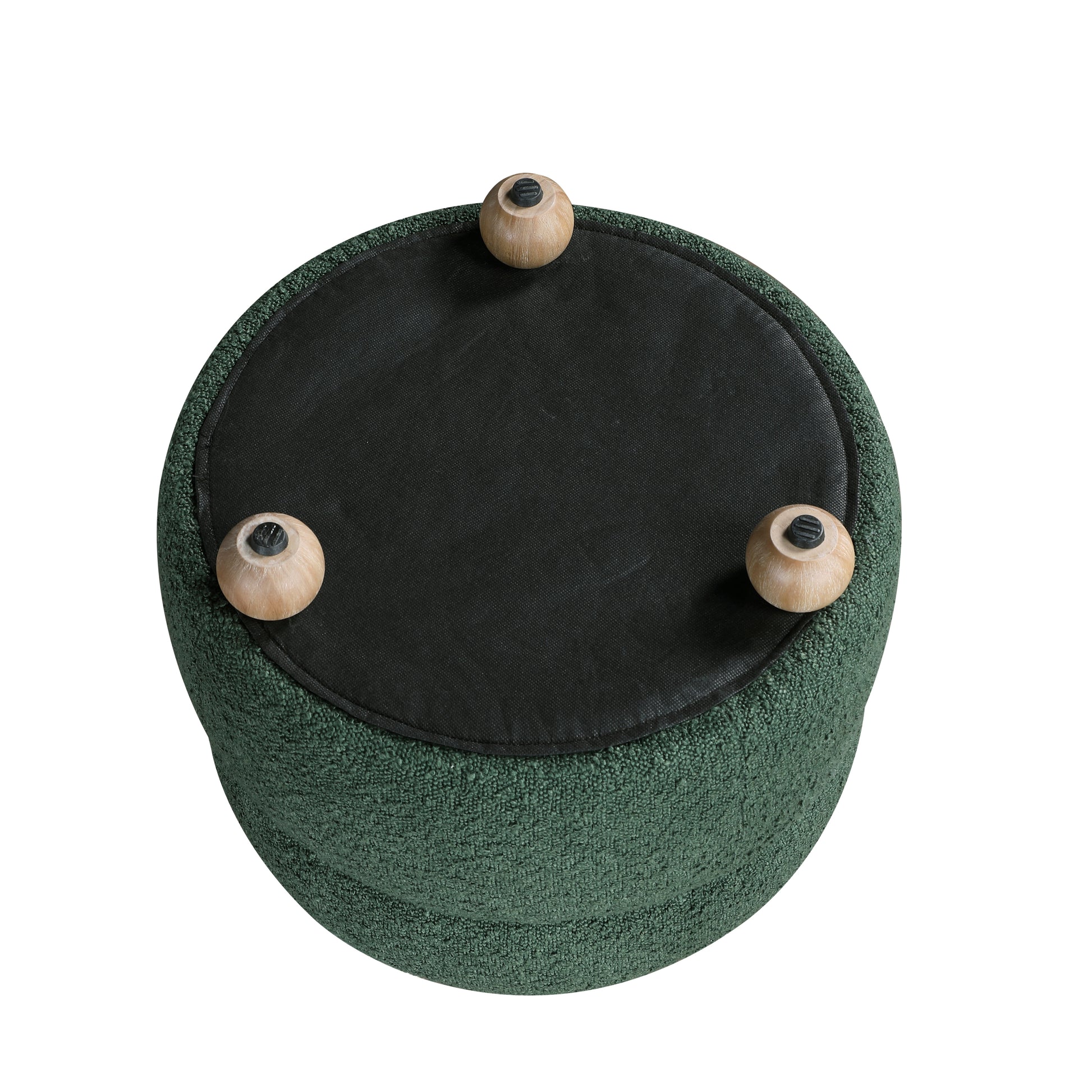 Modern Contemporary Swivel Chair With Ottoman Green Boucle Fabric Upholstery Solid Wood Living Room Furniture Green Primary Living Space Contemporary,Modern Plywood,Solid Wood