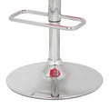 Red And Chrome Adjustable Swivel Stool Red Bar Stools & Counter Stools Bedroom Rectangular Modern Adjustable Metal