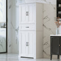 Bathroom Storage Cabinet With Multi Functional Storage Space, Drawer With Slide Rails, Adjustable Shelf, White White Mdf