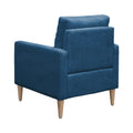 Tufted Back Accent Chair Blue Upholstered