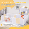 Pawhut Whelping Box For Dogs Built For Mother'S Comfort, Dog Whelping Pen With Removable Doors, Puppy Playpen For Indoors, Newborn Puppy Supplies & Essentials, 81