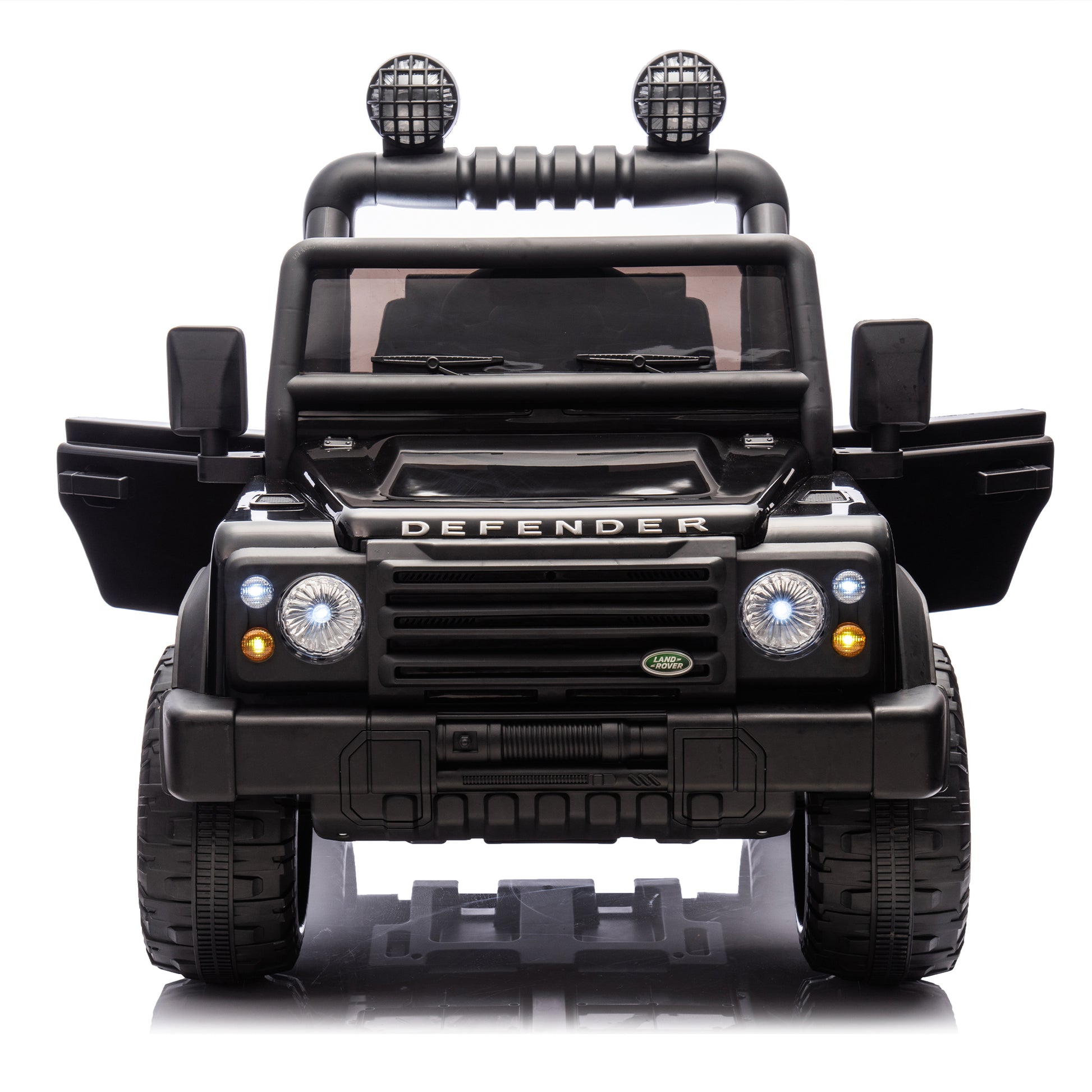 Licensed 2015 Land Rover Defender 90,24V Kids Ride On Xxl Car W Parents Control,2Wd,Four Wheel Suspension,Bluetooth,Mp3,Music,Power Display,Led Lights,Speeds 1.86 3.11Mph For Kids 3 7. Black Polypropylene