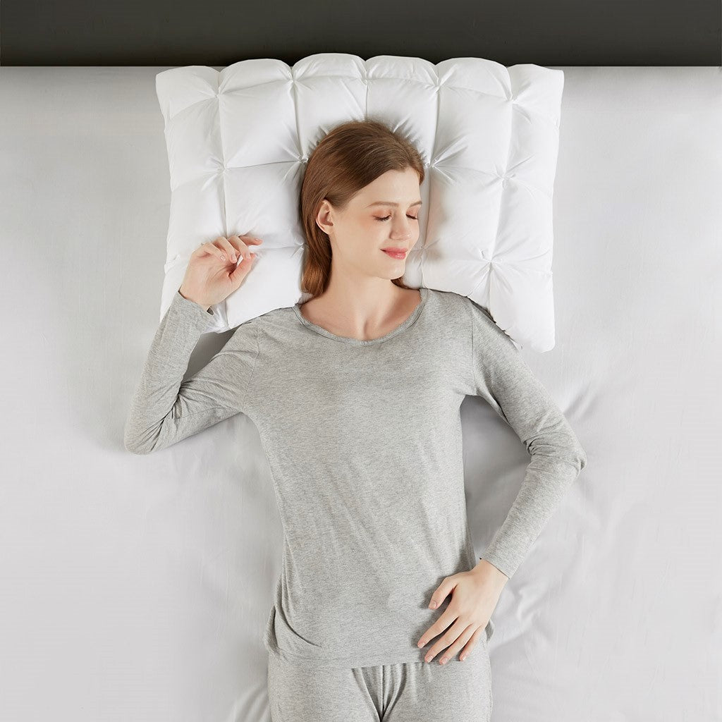 Overfilled Pillow Protector Single Piece King Size White Polyester