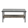Patio Furniture, Outdoor Furniture, Seasonal Pe Wicker Furniture, Four Set Wicker Furniture With Black Metal Table Yes Brown Seats 4 Pe Rattan Iron Waterproof Fabric