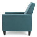 Teal Linen Push Back Chair For Elegant Home D Cor Teal Fabric