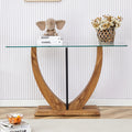 Modern Minimalist Rectangular Glass Table With 0.39 
