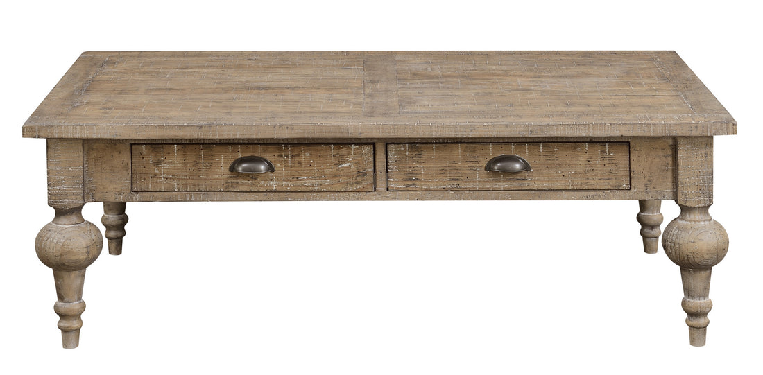 Ludin Taupe Coffee Table Taupe Solid Wood