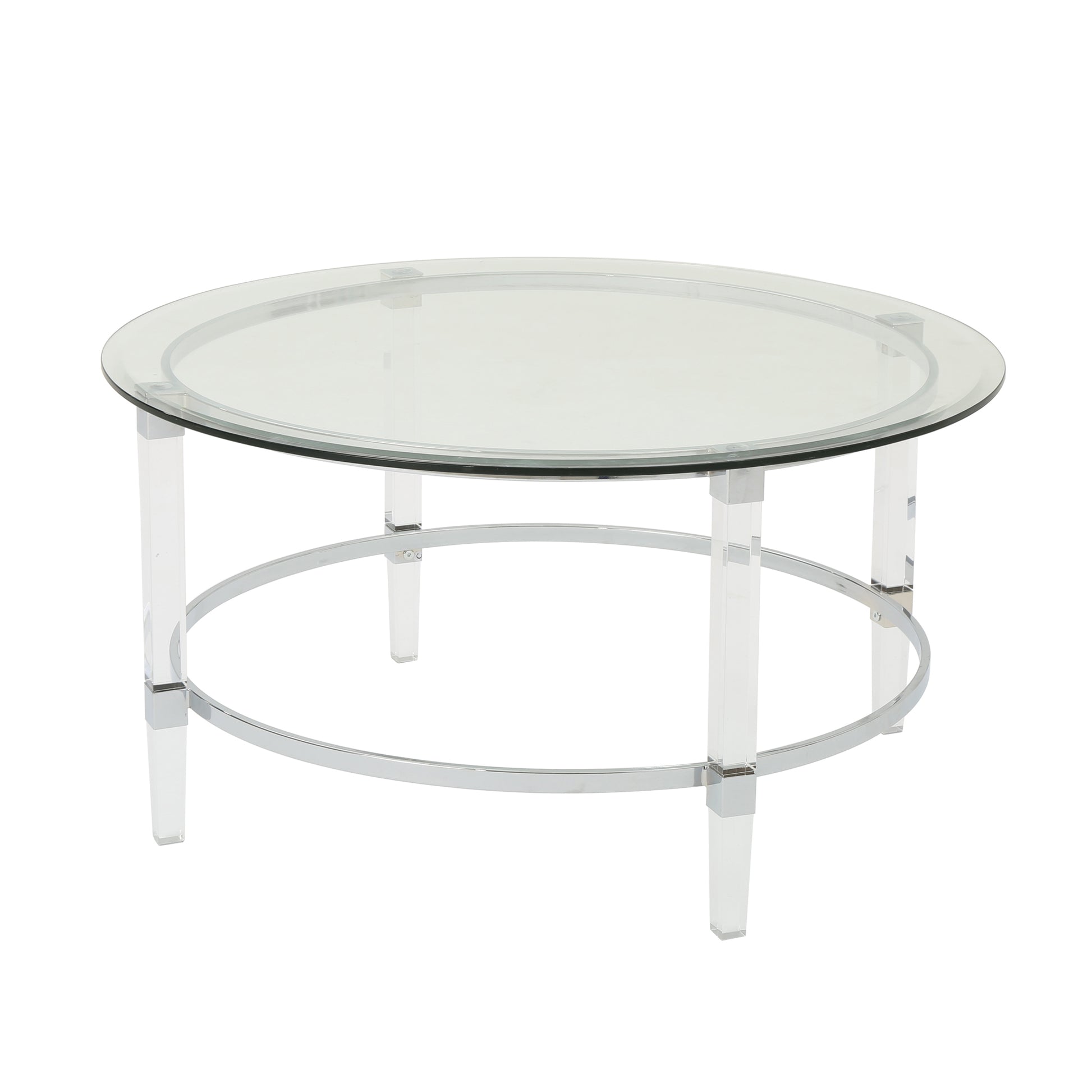 Round Coffee Table Clear Glass