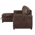 Territory Coffee Reversible Pull Out Sofa Bed Coffee Fabric 3 Seat