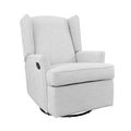 Hemingway Wingback Recliner In Grey Grey Fabric