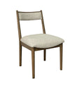 Latte Cresent Chair Set Of 2 Light Brown Solid Wood Mdf