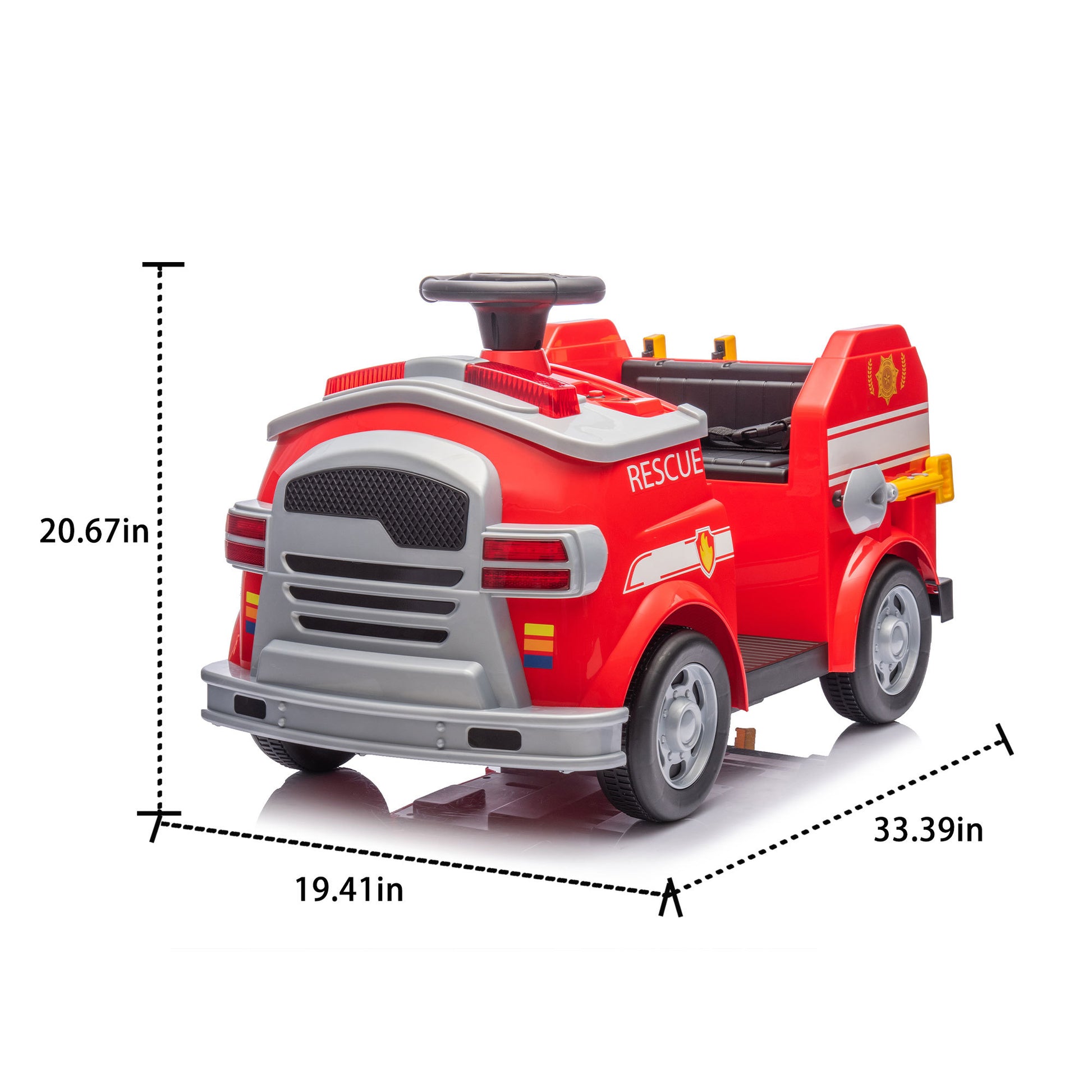 12V Kids Ride On Electric Car.Fire Engine Shape Design With Early Education Function,Human Vehicle Interaction With A Variety Of Fire Tools.Lights, Horns, And Sirens,Slow Start For Kids Aged 3 7. Red 50 99 Lbs Polypropylene