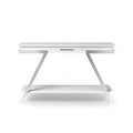 Contemporary Style White 1Pc Sofa Table High Gloss Finish Chrome Frame Console Table Gorgeous Living Room Furniture White Primary Living Space Antique,Classic,Contemporary,Modern,Transitional Open Storage Rectangular Console Tables Steel