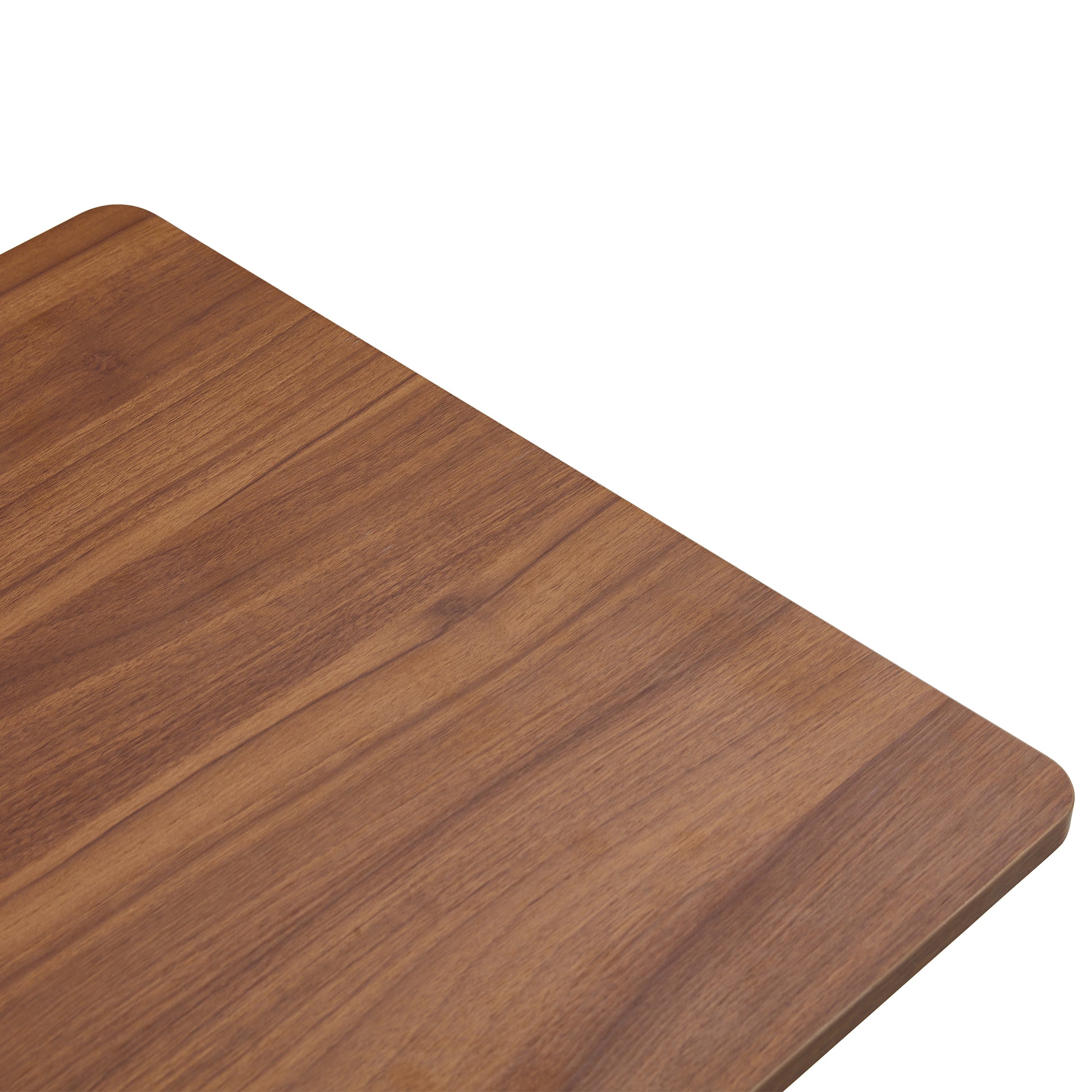 44.8 Inch Walnut Wood Grain Mdf Coffee Table Modern Luxury, Stable Triangular Support.The Coffee Table Is Made Of Medium Density Fiberboard Material And Is Suitable For Living Rooms, Bedrooms,Etc.