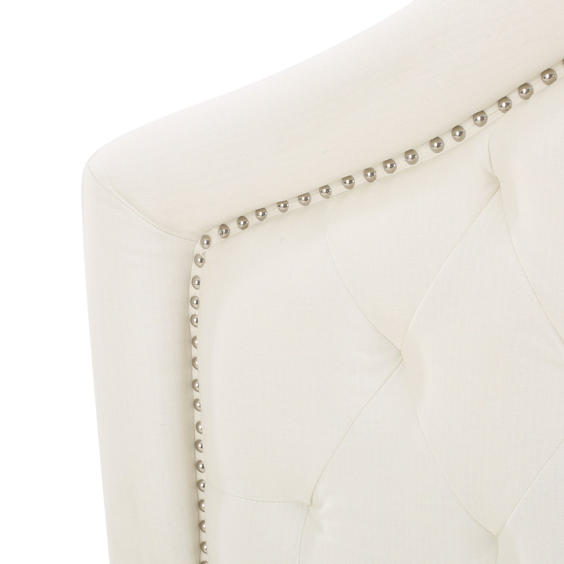 Queen&Full Sized Headboard Ivory Fabric