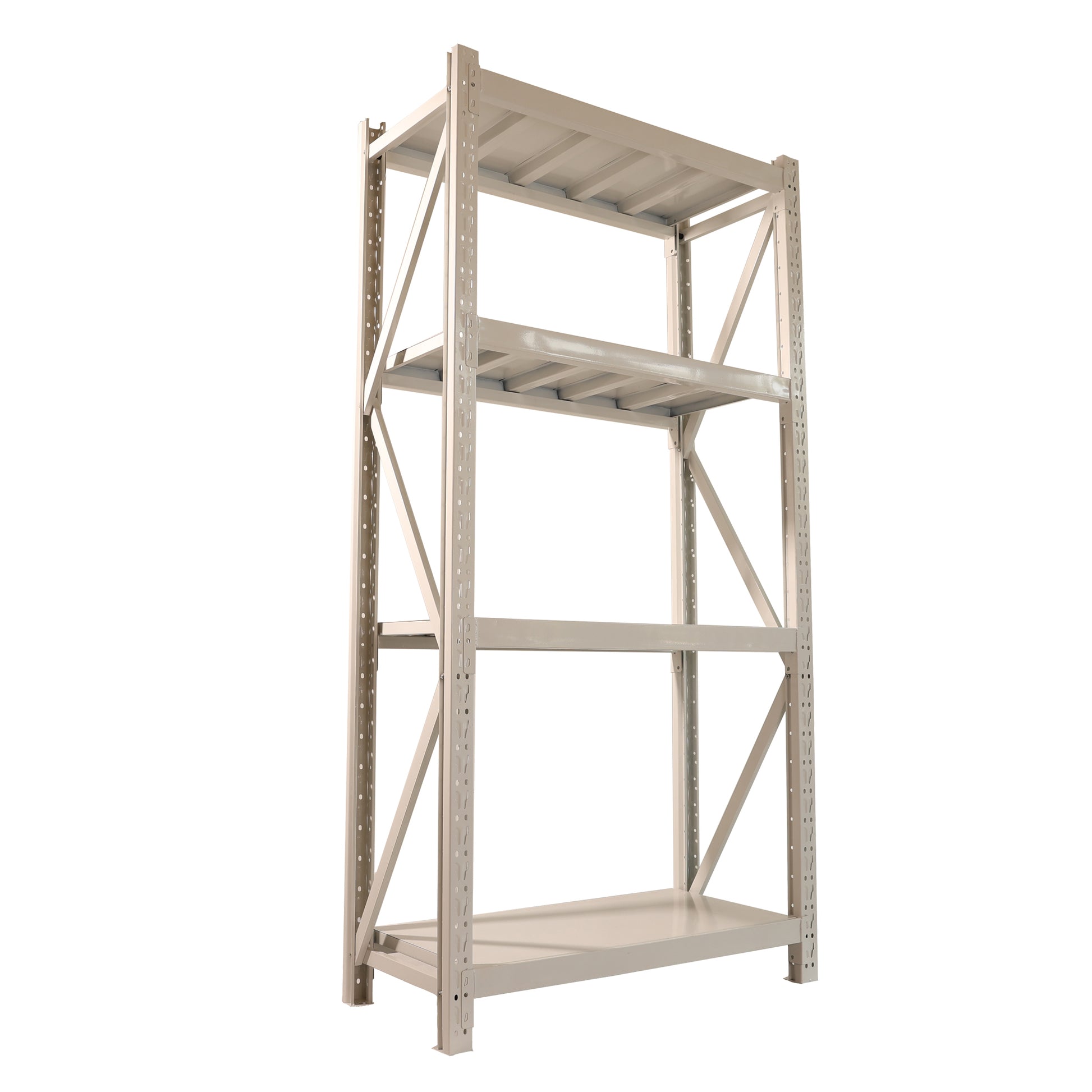 Capacity Garage Storage Shelves Heavy Duty White Iron