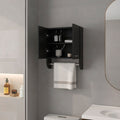 Medicine Cabinet Riley, Bathroom, Black Black Particle Board Engineered Wood