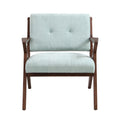 Scandi Comfort Lounge Chair Green Solid Wood Mdf