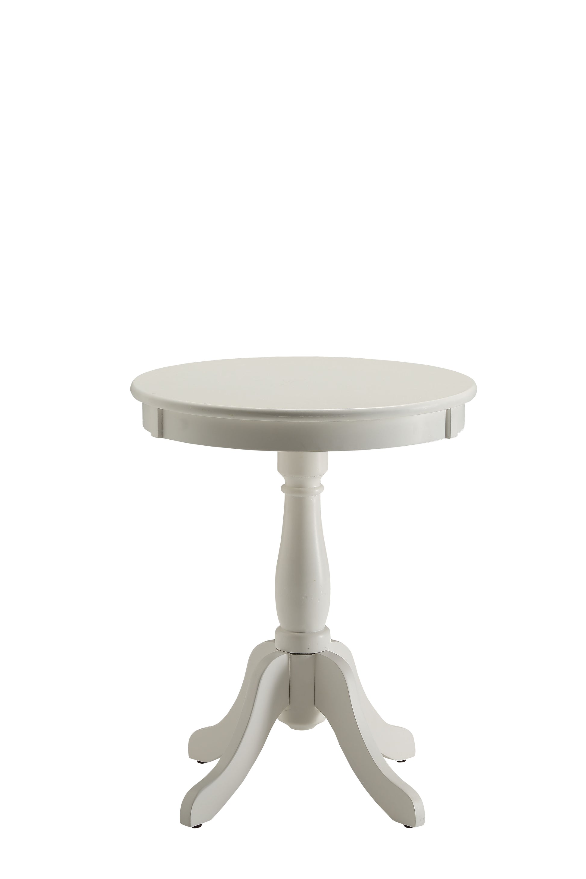 Alger White Finish Accent Table White Synthetic Wood