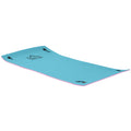 Homcom 10' X 5' Floating Mat, 3 Layer Lily Pad Swimming Pool Floating Water Mat, Thick And Durable Water Activities Mat For Lake, Oceans Blue Pink Plastic