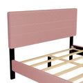 4 Pieces Bedroom Sets Queen Size Upholstered Bed Frame With Modern Corduroy Storage Ottoman And Nightstands,Pink Queen Pink 4 Piece Set Wood