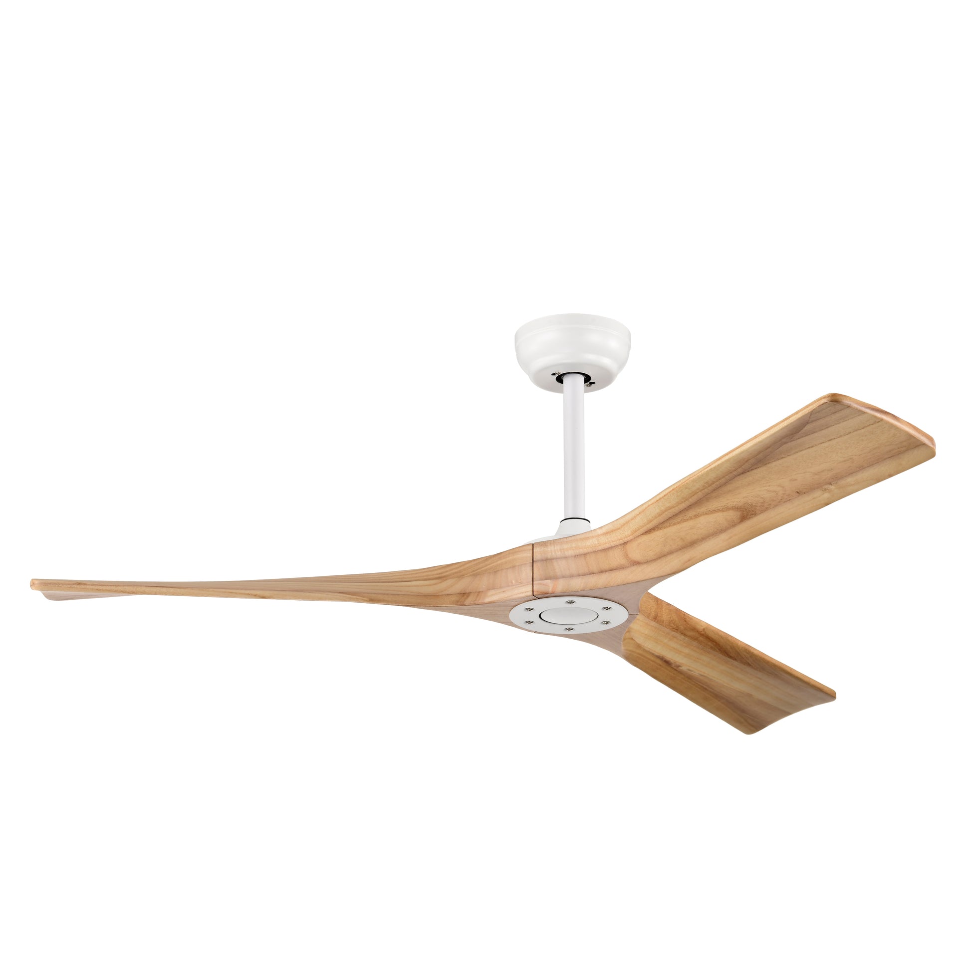 52" Ceiling Fan With Remote Control No Lights,Modern Reversible Dc Motor Indoor 3 Blades Ceiling Fans For Patio Bedroom Living Room Matte White Matte White American Design,Classic,Vintage Wood Metal