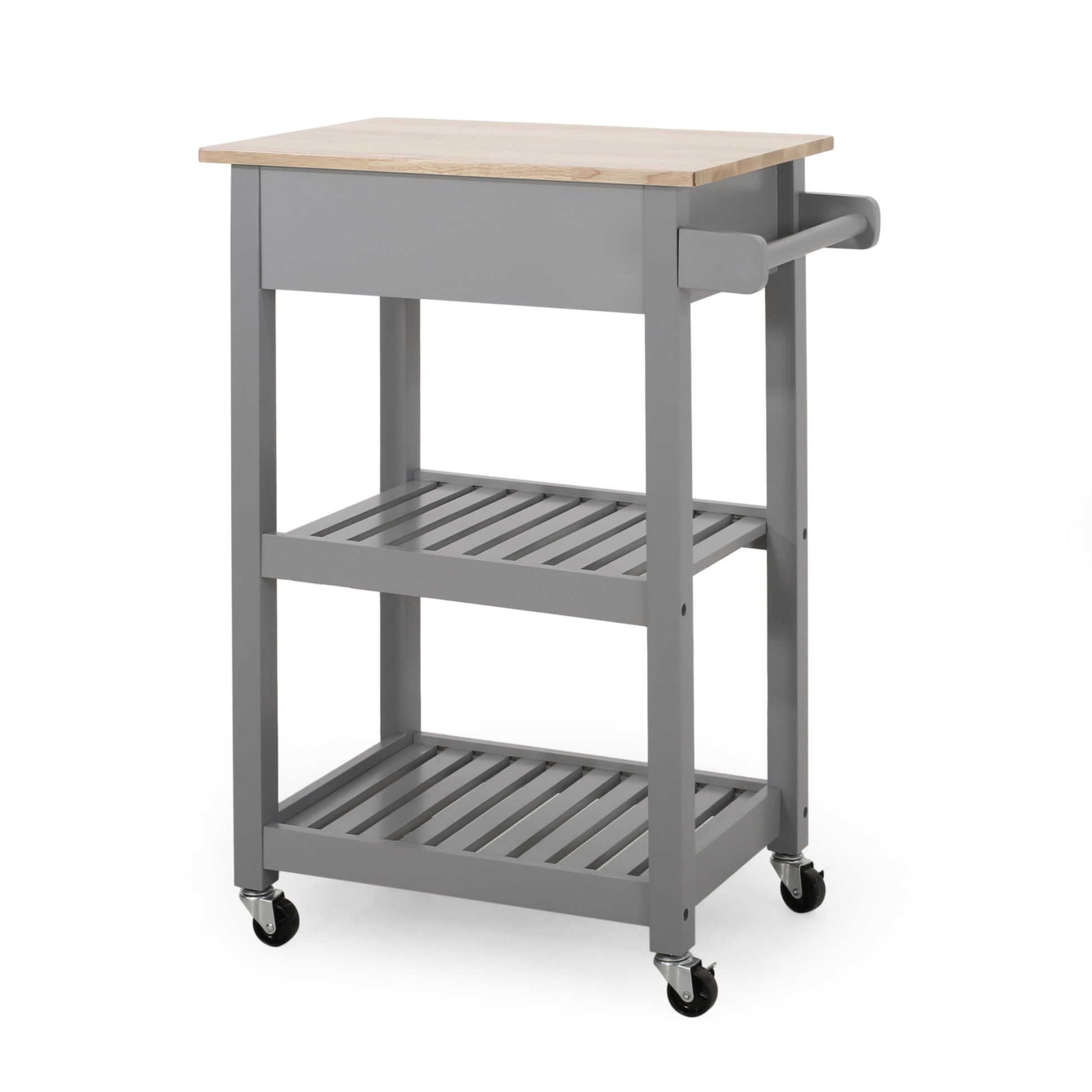 Kitchen Cart Grey Wood