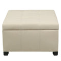 Richmond Kd Storage Ottoman Beige Fabric