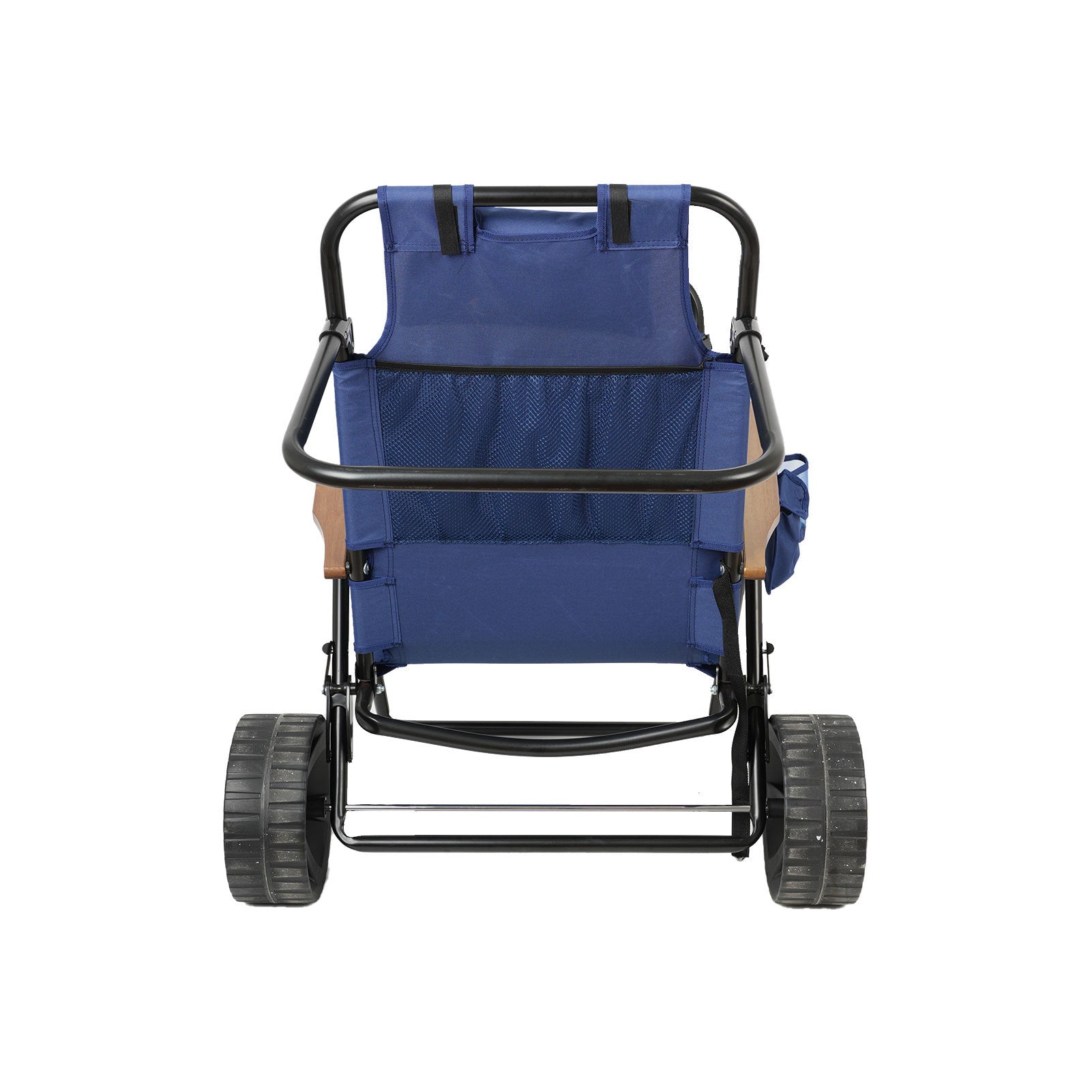 Beach Cart Chairs With Wheels 2 In 1 Foldable Beach Lounge Chair With Integrated Wagon Pull Cart Perfect For Backyard Pool Or Picnic Dark Blue Garden & Outdoor American Design,American Traditional Iron