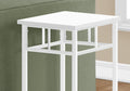 Accent Table, Side, End, Plant Stand, Square, Living Room, Bedroom, White Laminate, White, Contemporary, Modern White Mdf