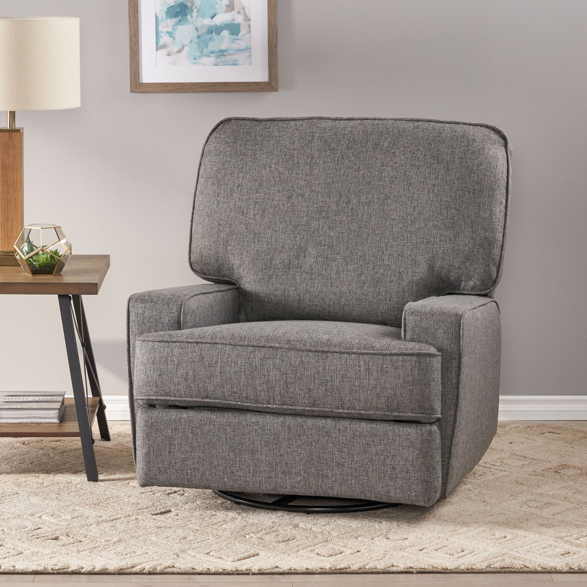 36" Wide Manual Standard Recliner Charcoal Fabric