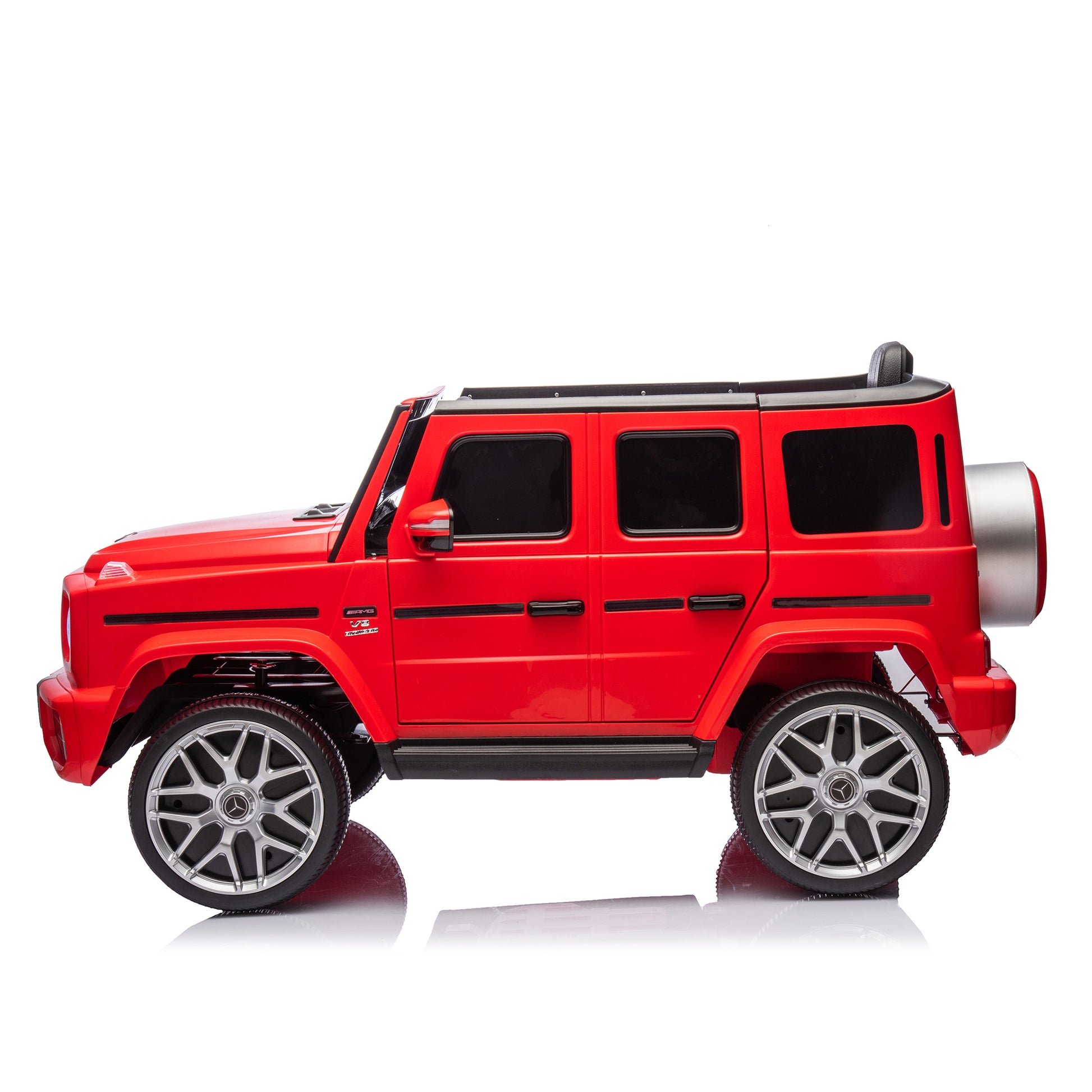 Licensed Mercedes Benz G63 Kids Ride On Car, 12V Electric Vehicle With Remote Control, Double Open Doors, Music, Bluetooth, Wheels Suspension, Battery Powered For Children Boy Girl Red Red Polyethylene