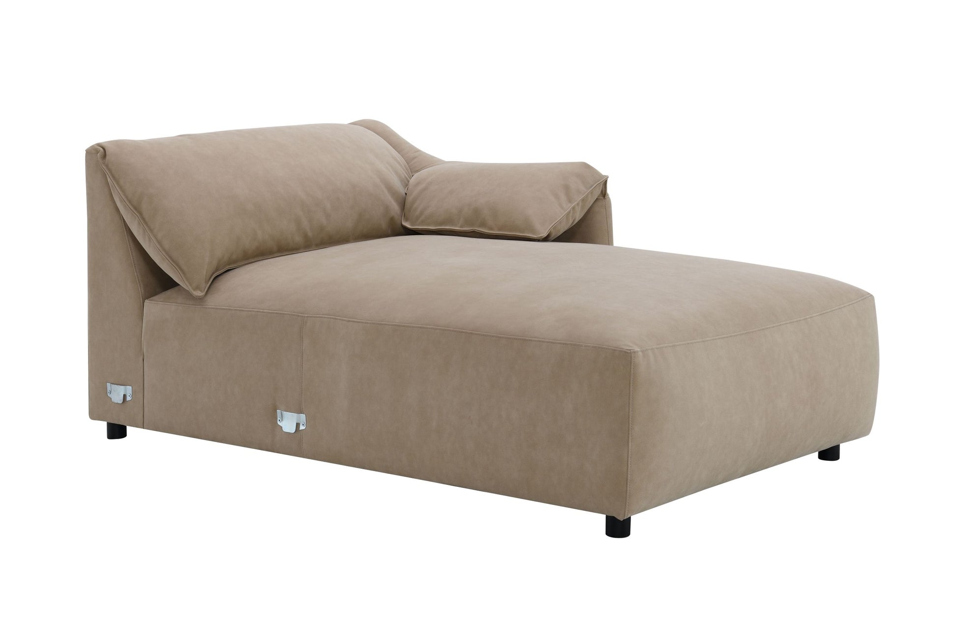 Veata Sectional Sofa, Light Brown Suede Lv03090 Light Brown Plywood 4 Seat