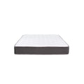 Cari 8 Inch Hybrid Xl Twin Size Mattress, Cool Gel Memory Foam, Pocket Coil White Fabric Twin