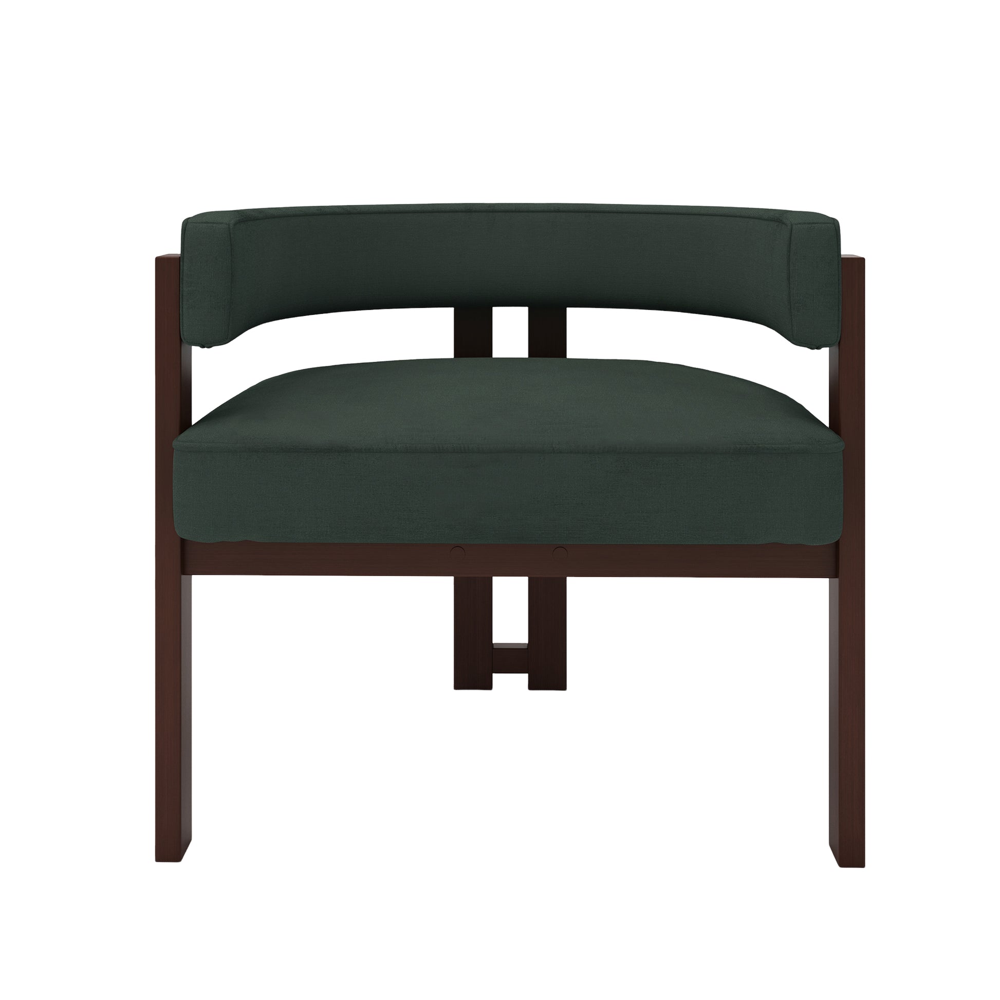 Coolmore Modern Accent Chair Teddy Upholstered Armchair With Open Back 3 Legs Barrel Dining Chair Comfy Side Chair For Living Room Bedroom Dining Room Set Of 2 Emerald Emerald Primary Living Space