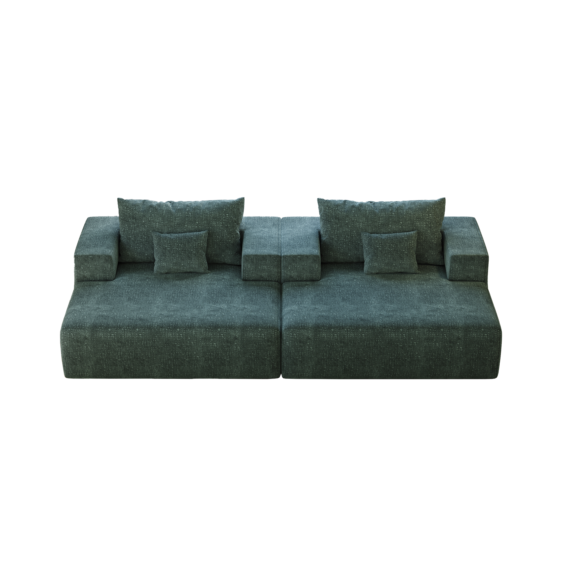 55 Inch Chenille Sponge Sofa Lounge Chair,No Assembly Required,Fluffy Modern Sleeper Chair For Indoor Living Room Bedroom Green Foam Chenille 1 Seat